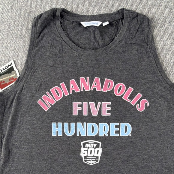 camp david Tops - camp david Indy 500 Charcoal Heather Tank Top Racing-Indy Women's M